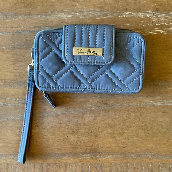Vera Bradley Gray Wristlet - Picture 1 of 10